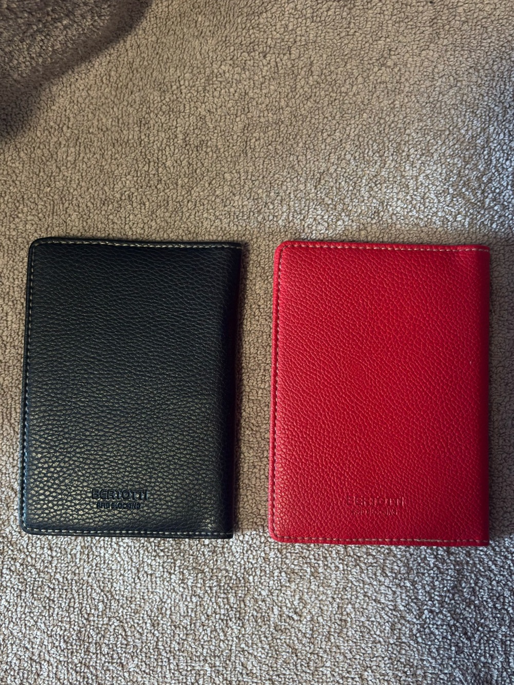Bertotti leather passport covers set of two